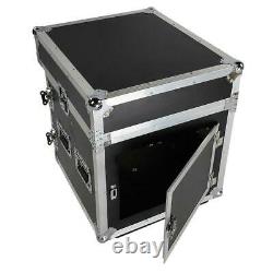12U 12 Space Rack Case with Slant Mixer Top DJ Mixer Cabinet + 4Pcs Casters Test