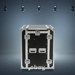 14 Space Rack Case with Slant Mixer Top and Casters Amp Effect PA/DJ Pro Audio