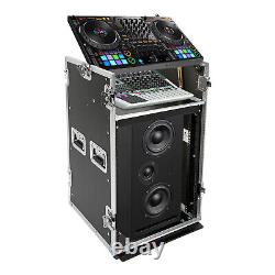 14 Space Rack Case with Slant Mixer Top and Casters Amp Effect PA/DJ Pro Audio