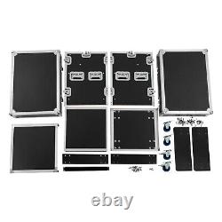 14 Space Rack Case with Slant Mixer Top and Casters Amp Effect PA/DJ Pro Audio