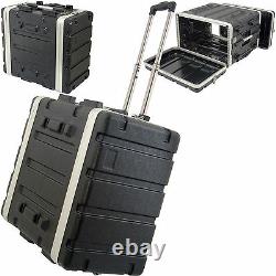 19 6U ABS Equipment Flight Case Trolley Mixer Patch Panel Rack Storage Handle