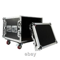 19 8U Rack Mount Cabinet Flight Case Studio Mixer DJ Cart Stand Stage Server US