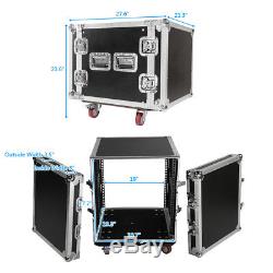 19 Space Studio Mixer Road Case DJ PA Flight Cabinet Stand Cart Equipment 10U