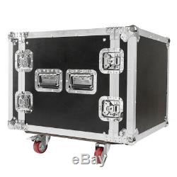 19 Space Studio Mixer Road Case DJ PA Flight Cabinet Stand Cart Equipment 10U