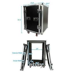 19Space Rack Case Double Door 16U DJ Mixer Equipment Cabinet forAudio Equipment