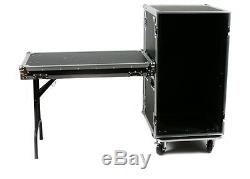 20 Space 20u Amp Rack Road ATA Flight Case with Standing Lid Table by OSP