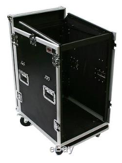 20 Space DJ Mixer Amp ATA Flight Road Rack Case/12u Top Mixer/Lid Table