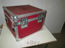 24x22x18 Red Hard Divided Case Hinged Lid Road Travel Flight Band Equipment ATA