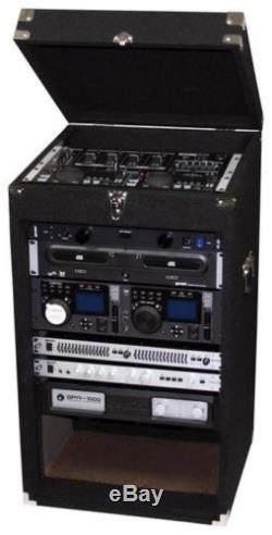 25U Rack Mount Studio Mixer Cabinet Road Case DJ Flight Stand Music Equipment