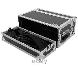 4 Space 4U ATA Effects Rack Road Tour Flight Case withLid Bags by Elite Core