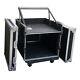4U 8U 12 Space Rack Case with Slant Mixer Top DJ Mixer Cabinet with 4pcs Casters