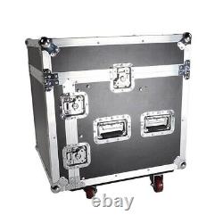 4U 8U 12 Space Rack Case with Slant Mixer Top DJ Mixer Cabinet with 4pcs caster