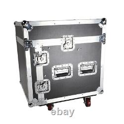 4U 8U 12 Space Rack Case with Slant Mixer Top DJ Mixer Cabinet with 4pcs casters