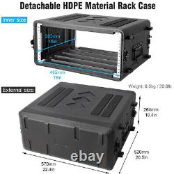 4U Rack Case Dust-proof Watertight 4 Space Shock Rack withMicrophone Compartment