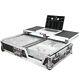 ATA DJ Road Case With Sliding Laptop Shelf Wheels for Single Turntable & Mixer