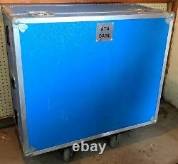 ATA Flight Hardcase Blue for Guitar Amplifier USA Made w Wheels Travel Mixer