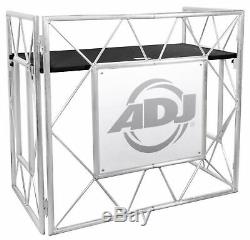 American DJ Pro Event Table II Foldable Portable Metal DJ Booth Truss Facade