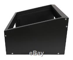 Black 10u (8u + 2u) desktop 19 inch wooden rack unit/case/cabinet studio/DJ