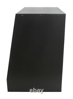 Black 10u angled 19 inch wooden rack unit/case/cabinet for studio/DJ/recording