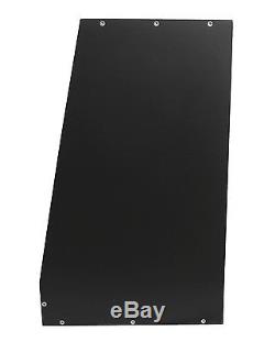 Black 12u angled 19 inch wooden rack unit/case/cabinet for studio/DJ/audio