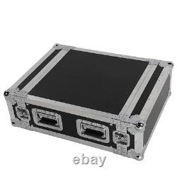 Black 19 4U Rack Case Single Layer Double Door DJ Equipment Cabinet Heavy Duty