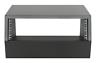 Black 3u angled 19 inch wooden rack unit/case/cabinet for studio/DJ/recording