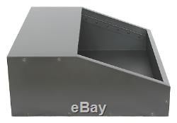 Black 6u angled desktop 19 inch wooden rack unit/case/cabinet with deep shelf