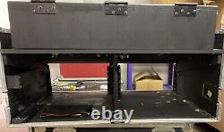 Calzone Case 10U Rack Road Case Mixer Top Casters. 42.5x25x45used