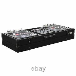 Carpeted Case Fits Most 10 Format Dj Mixers & 2 1200 Style Turntables In Bat