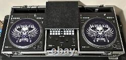DJ Battle Coffin Harmony HC2T1272WLT for (2) Turntables & Mixer