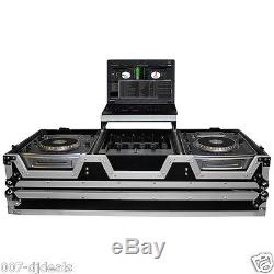 DJ Coffin Case Holds Pioneer Denon 2x CD Player & 12 Mixer Player LAPTOP SHELF