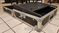 DJ Flight Case With Sliding Laptop Stand, Rack Mounts, and Handle