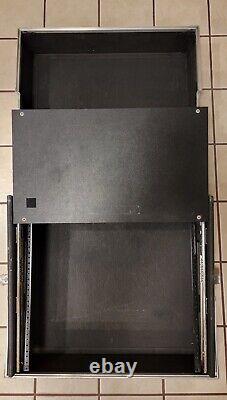 DJ Flight Case With Sliding Laptop Stand, Rack Mounts, and Handle