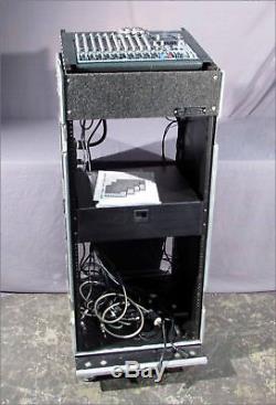 DJ'S ANVIL SHIPPING/ROLLING 19 RACKMOUNT CASE with 18-CHAN BEHRINGER Mixer