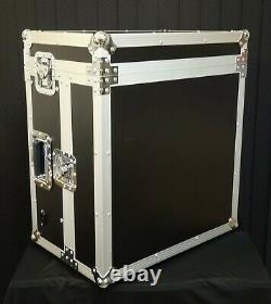 Dj Laptop Flightcase 19 Rack Case 10u + 6u Fits Mixer Controller Amp Mics Or Fx