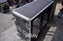 Dual 16 Space / 16U 16 Deep Shockmount Road Case with Wheels ONE