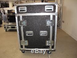 Dual 16ru Mixer Top Rack Custom Road Cases Made in USA