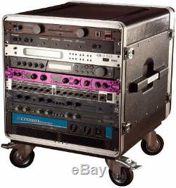 Gator Cases Lightweight 14U Rack Base with Casters, Console Audio Racks, Black New