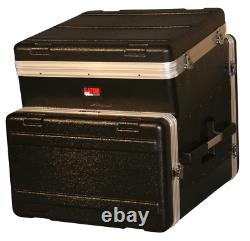 Gator Cases Lightweight ATA Molded Slant-Top Console Rack Case 10U Top 6U Side