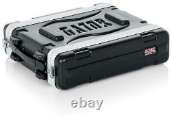Gator Cases Lightweight Molded 2U Rack Case with Heavy Duty Latches 14.25 Depth