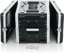 Gator Cases Lightweight Molded 6U Audio Rack Shallow, Black New