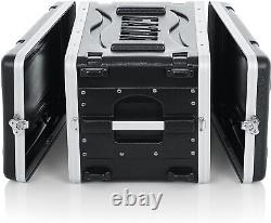 Gator Cases Lightweight Molded 6U Shallow Rack Case with Heavy Duty Latches