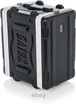 Gator Cases Lightweight Molded 6U Shallow Rack Case with Heavy Duty Latches