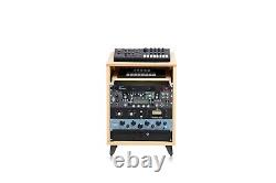 Gator Frameworks Black Elite Series 10U Studio Rack with Slide-Out Tray Maple