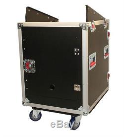 Gator G-TOUR-GRC12X12 Rack Case With Mixer Top 12U Top 12U Bottom with Casters