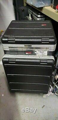 Gator GRC-10X12 PU 12-Space Rolling Rack Case with 10-Space Pop-Up Slant Top
