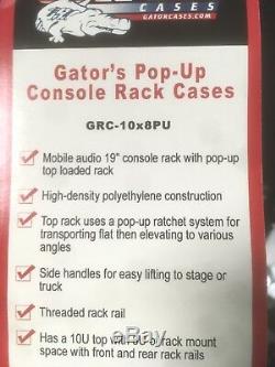 Gator GRC-10X8 10U Top, 8U Side Console Audio Rack (NEW) Multiple audio