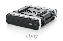 Gator Lightweight Molded 2U Rack Case with Heavy Duty Latches Standard 19.25