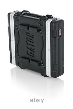 Gator Lightweight Molded 2U Rack Case with Heavy Duty Latches Standard 19.25