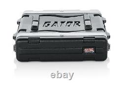 Gator Lightweight Molded 2U Rack Case with Heavy Duty Latches Standard 19.25